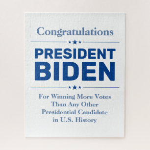 Quebra-cabeça Felicita o Presidente Biden, Candidato Mais Votado