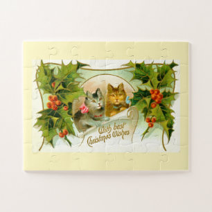 Quebra-cabeça Felinos de Natal