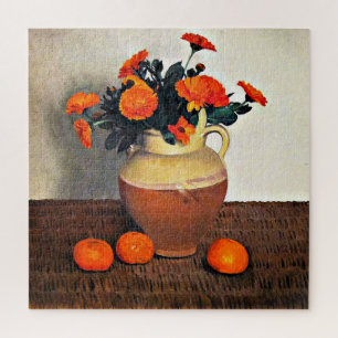 Quebra-cabeça Felix Vallotton art, Marigolds e Tangerines