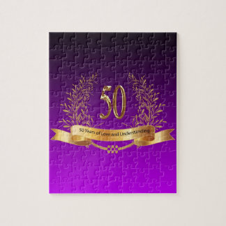 Quebra-cabeça Feliz 50º presente de aniversário de casamento