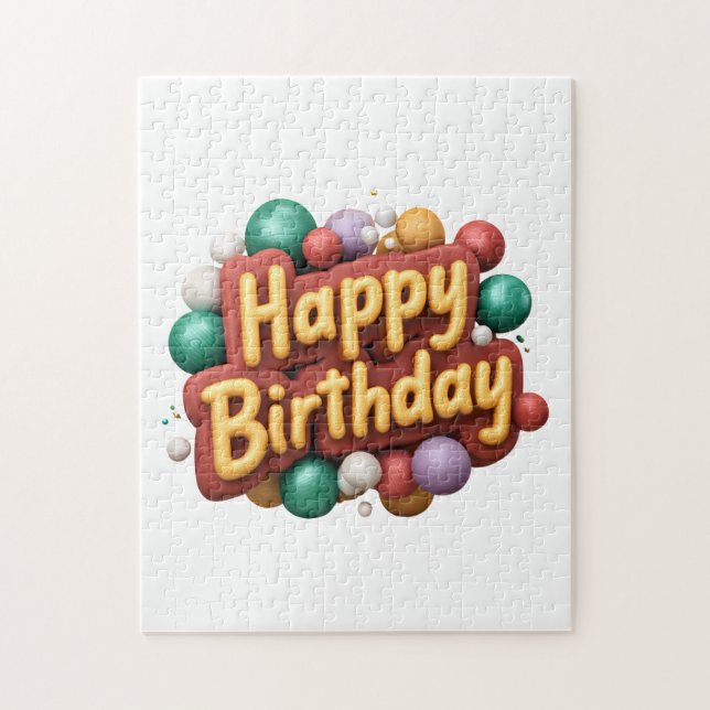 Quebra-cabeça feliz aniversário (Vertical)