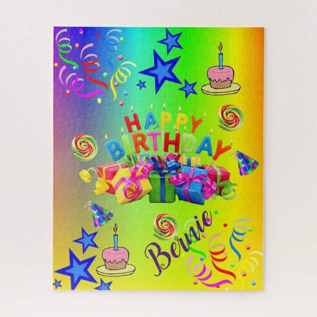 Quebra-cabeça Feliz Aniversário (Vertical)