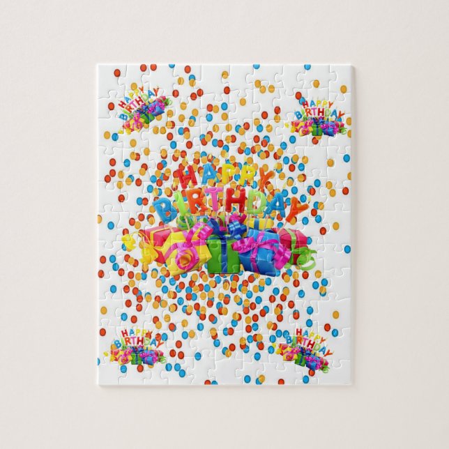 Quebra-cabeça Feliz Aniversário (Vertical)