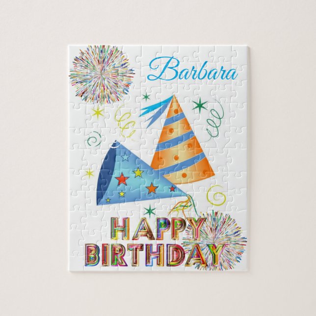 Quebra-cabeça Feliz Aniversário Hat (Vertical)