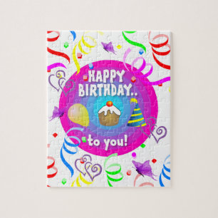 Quebra-cabeça Feliz Aniversário para você Bolo