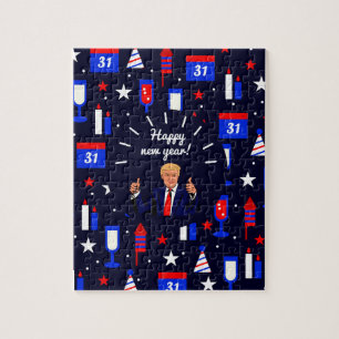 Quebra-cabeça feliz ano novo do Donald