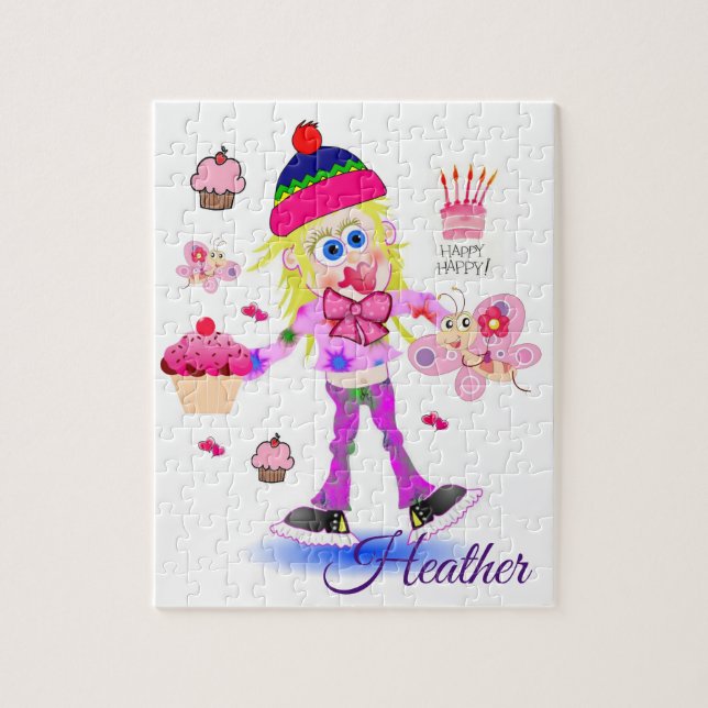 Quebra-cabeça Feliz Bolo de Aniversário (Vertical)