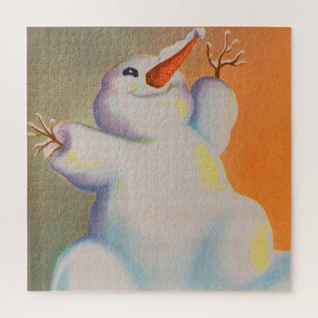 Quebra-cabeça feliz boneco de neve (Vertical)