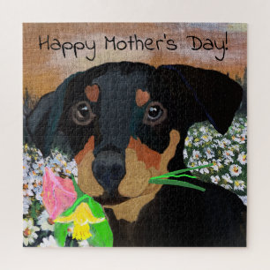 Quebra-cabeça Feliz Buquê de Flor Feliz Dia das Mães