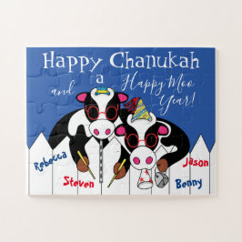 Quebra-cabeça Feliz Chanukah Feliz Ano do Boi