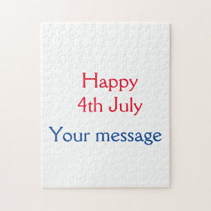Quebra-cabeça Feliz dia 4 de julho da independência adicione o n