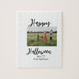 Quebra-cabeça Feliz Dia das Bruxas adiciona o nome da família a