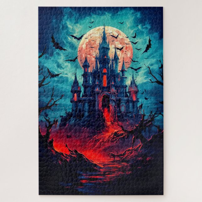 Quebra-cabeça Feliz Dia das Bruxas | Casa assombrada (Vertical)