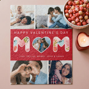 Quebra-cabeça Feliz dia de os namorados Mãe, Colagem de Fotos e