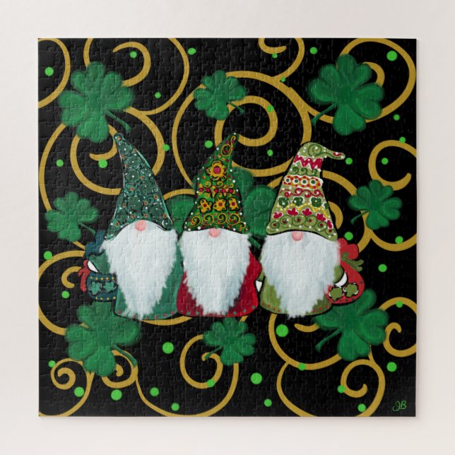 Quebra-cabeça Feliz Dia de São Patrício GNOMOS (Vertical)