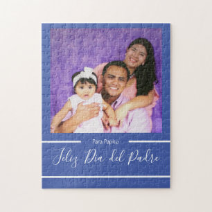 Quebra-cabeça Feliz Día del Padre Dia de os pais Azul Espanhol