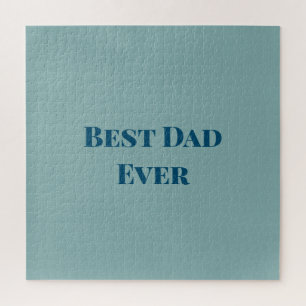 Quebra-cabeça Feliz dia dos pais azul melhor pai de todos adicio