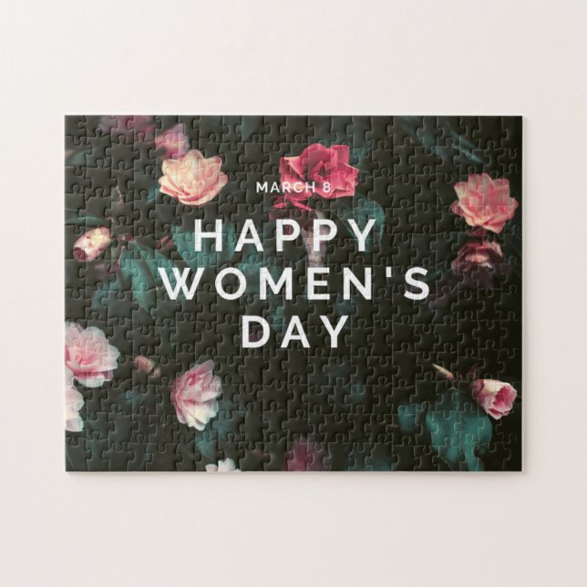 Quebra-cabeça Feliz dia floral feminino (Horizontal)