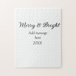 Quebra-cabeça Feliz e feriado de Natal brilhante adicionar mensa