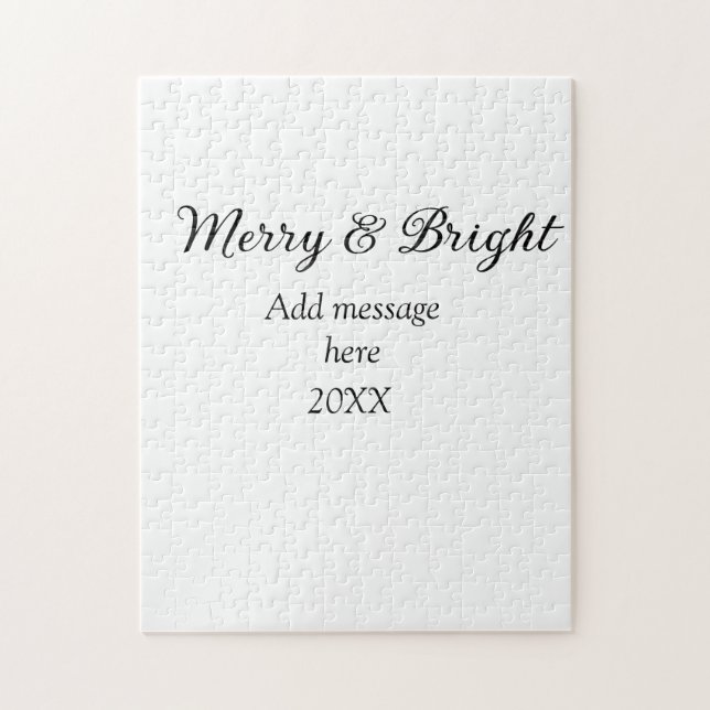 Quebra-cabeça Feliz e feriado de Natal brilhante adicionar mensa (Vertical)