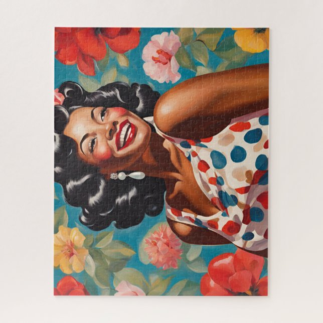 Quebra-cabeça Feliz entre as flores (Vertical)