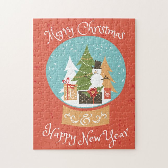 Quebra-cabeça Feliz Feliz ano novo de Natal (Vertical)