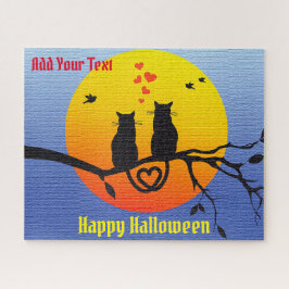 Quebra-cabeça Feliz Gato de Halloween