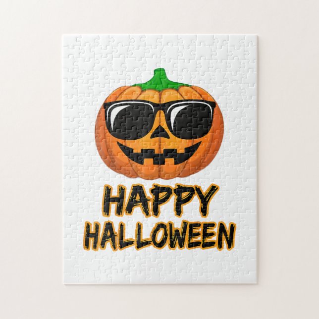 Quebra-cabeça Feliz Halloween Costume Engraçado Pumpkin (Vertical)
