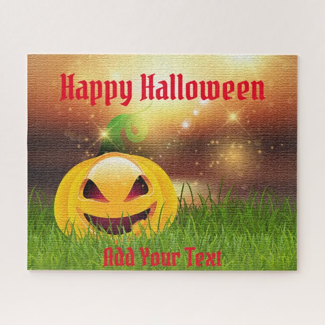 Quebra-cabeça Feliz Halloween Pumpkin (Horizontal)