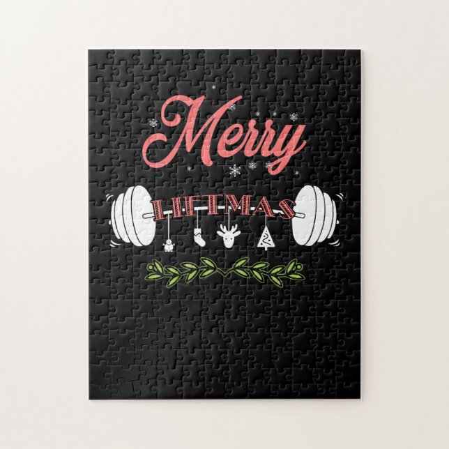 Quebra-cabeça Feliz Liftmas Feia Natal Doce Papai Noel (Vertical)