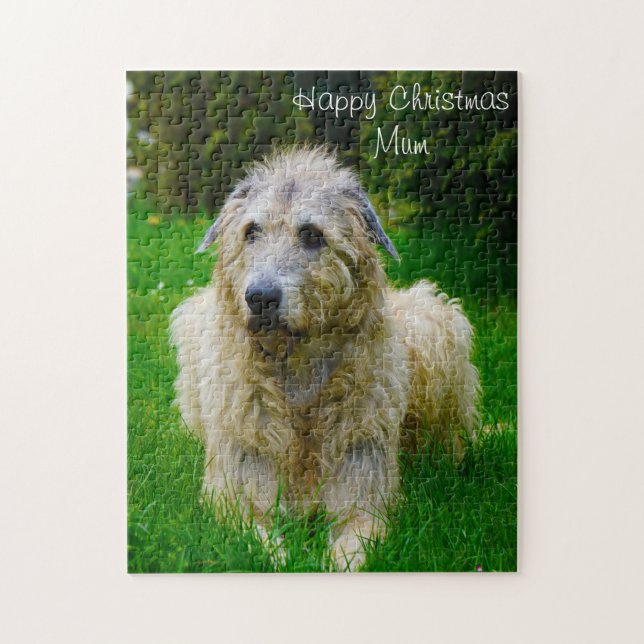 Quebra-cabeça Feliz mãe de Natal. (Vertical)