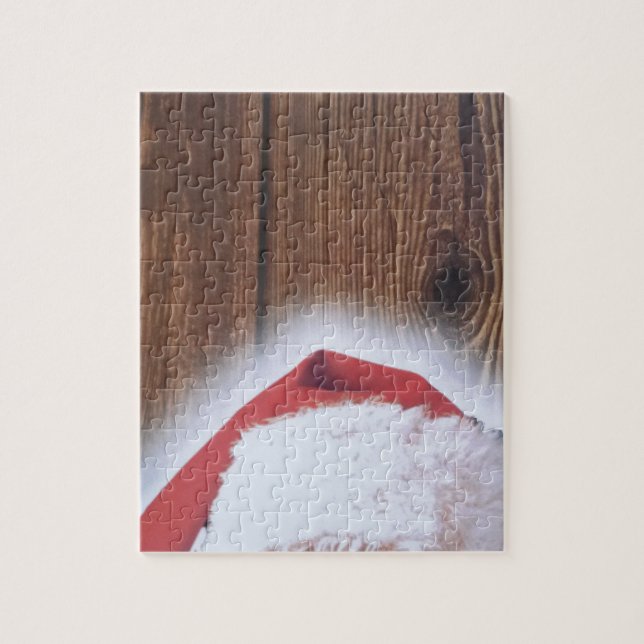 Quebra-cabeça Feliz Natal, Chapéu dos Papais noeis (Vertical)