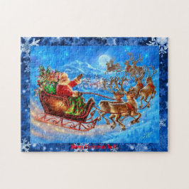 Quebra-cabeça Feliz Natal Desafiando Personalizar Presente de Te