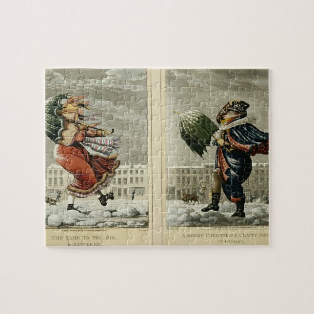 Quebra-cabeça Feliz Natal e um feliz ano novo em Londres: (Horizontal)