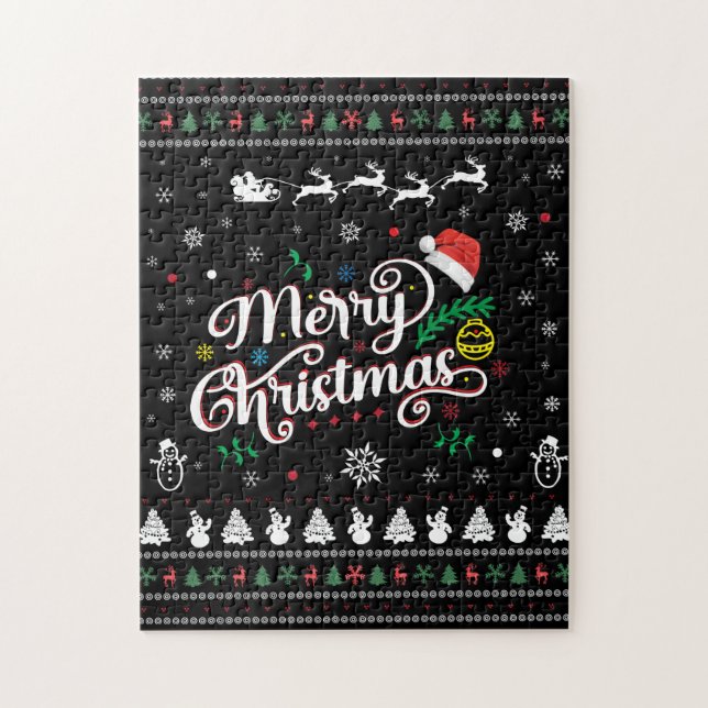 Quebra-cabeça Feliz Natal Engraçado (Vertical)