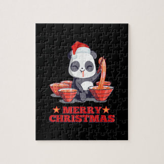 Quebra-cabeça Feliz Natal - Fingente Ramen Panda Noodles Japones