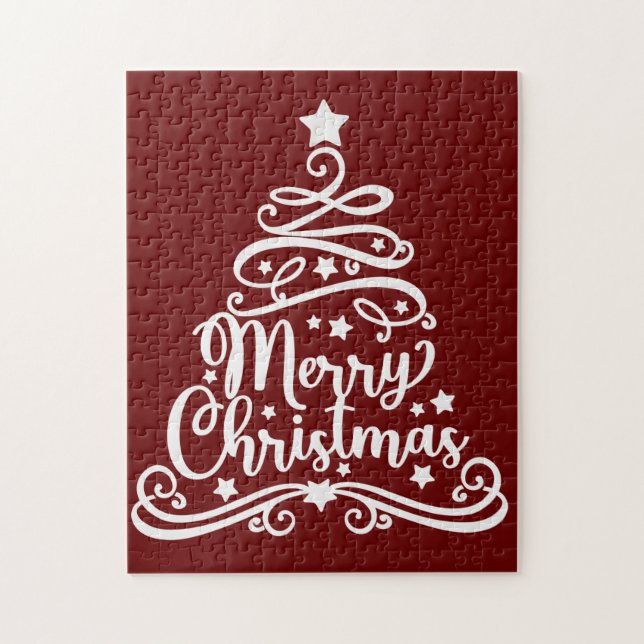 Quebra-cabeça Feliz Natal Flocos de Neve, Feliz ano novo (Vertical)