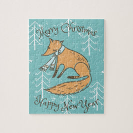 Quebra-cabeça Feliz Natal Fox Cozy