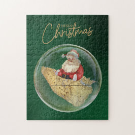 Quebra-cabeça Feliz Natal Hilton Head Island Map com Papais noei