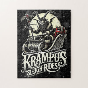 Quebra-cabeça Feliz Natal Krampus Passeios de Trenó Krampus