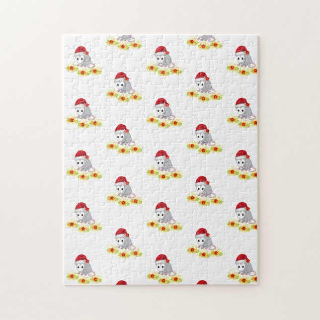 Quebra-cabeça Feliz Natal Opossum de Natal  (Vertical)