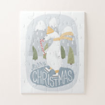 Feliz Natal. Urso polar bonito. Animal engraçado