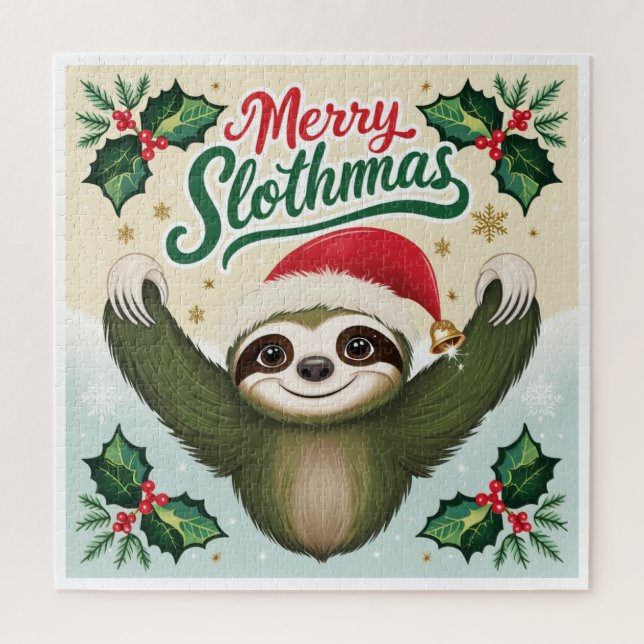 Quebra-cabeça Feliz Sloath Natal (Vertical)