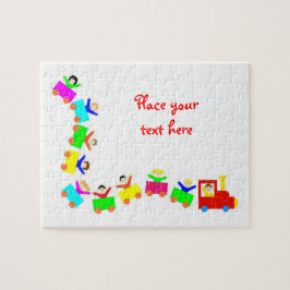 Quebra-cabeça Feliz trem infantil