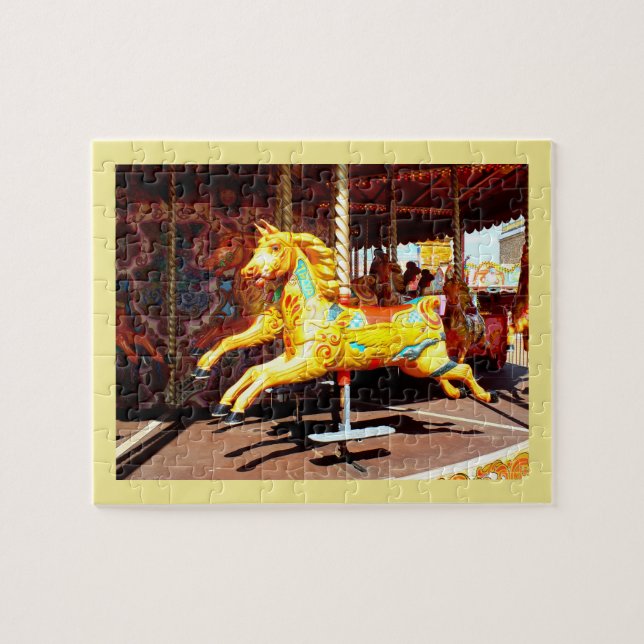 Quebra-cabeça Feliz-volta-cavalo (Horizontal)