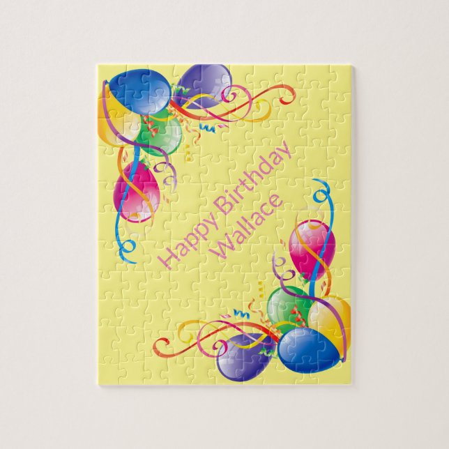 Quebra-cabeça Felizes Balões de Aniversário (Vertical)