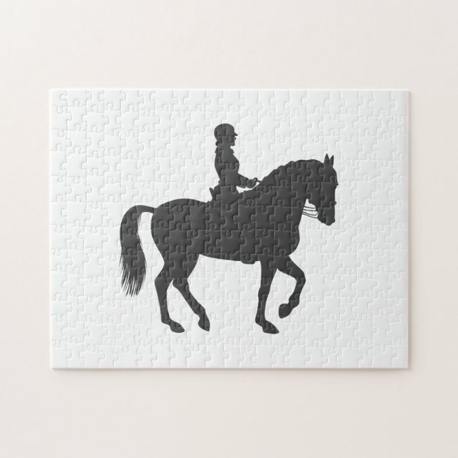 Quebra-cabeça female riding horse  - Choose background color (Horizontal)