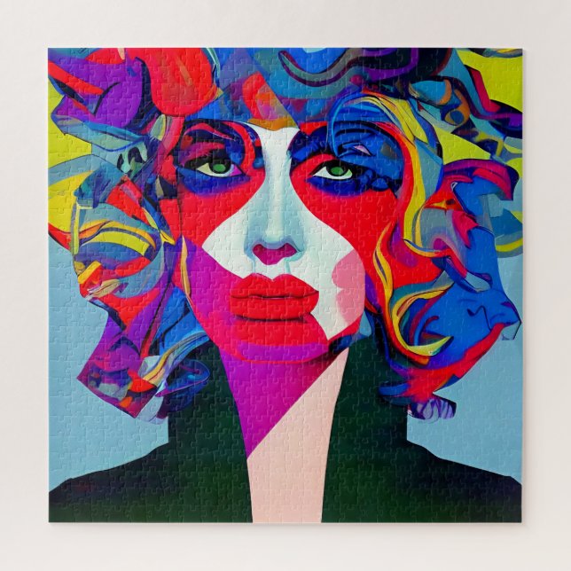 Quebra-cabeça Feminino Abstrato (Vertical)