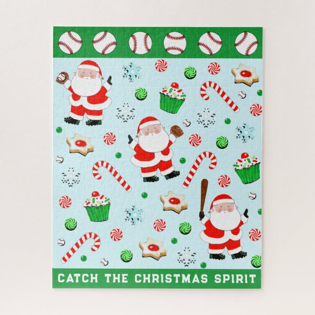 Quebra-cabeça Feriado de Natal de Baseball (Vertical)