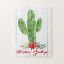 Feriado de Natal Rustic Desert Cactus